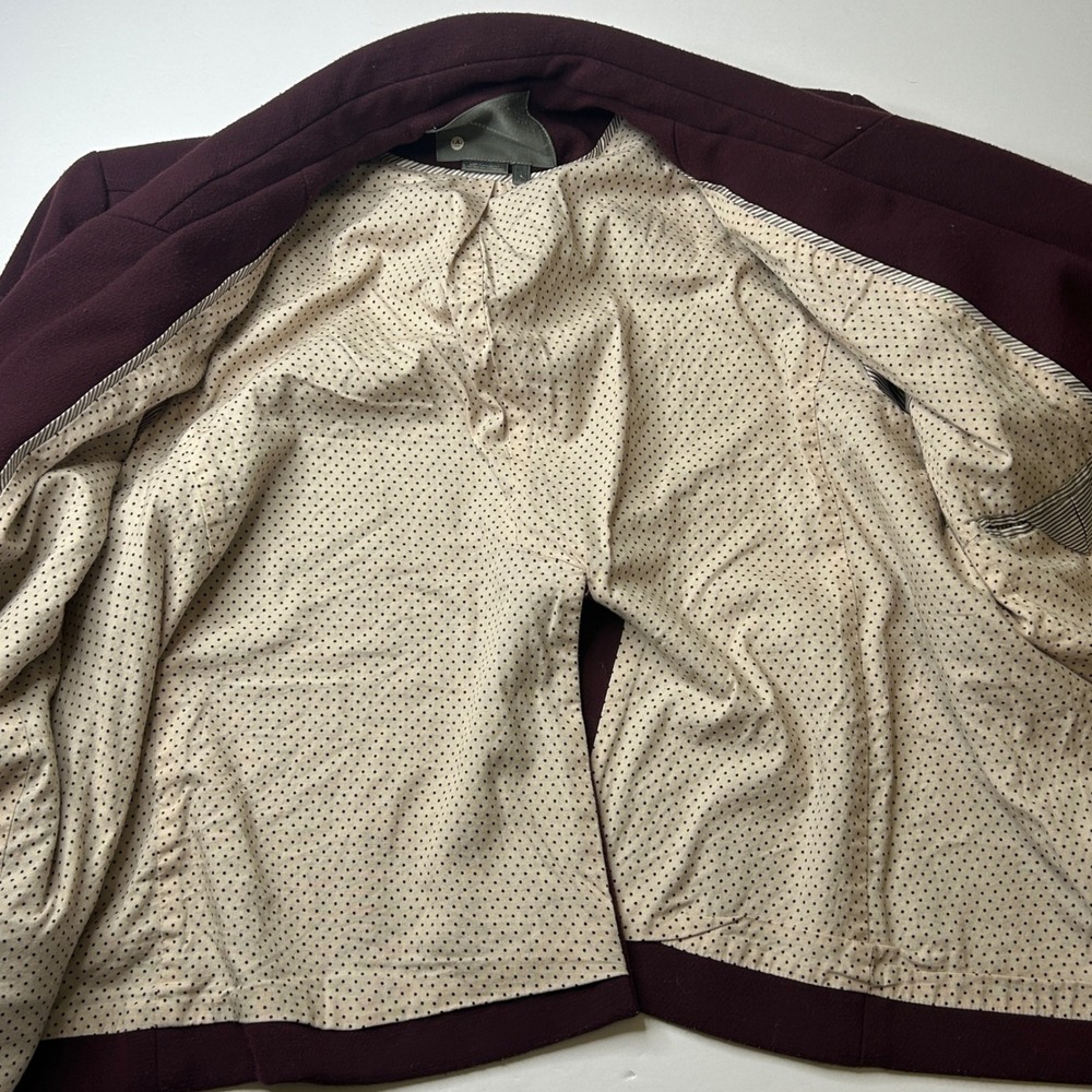 Cartonnier for Anthropologie Plum Balloon Sleeve Studio Blazer Jacket Size L - Picture 10 of 16